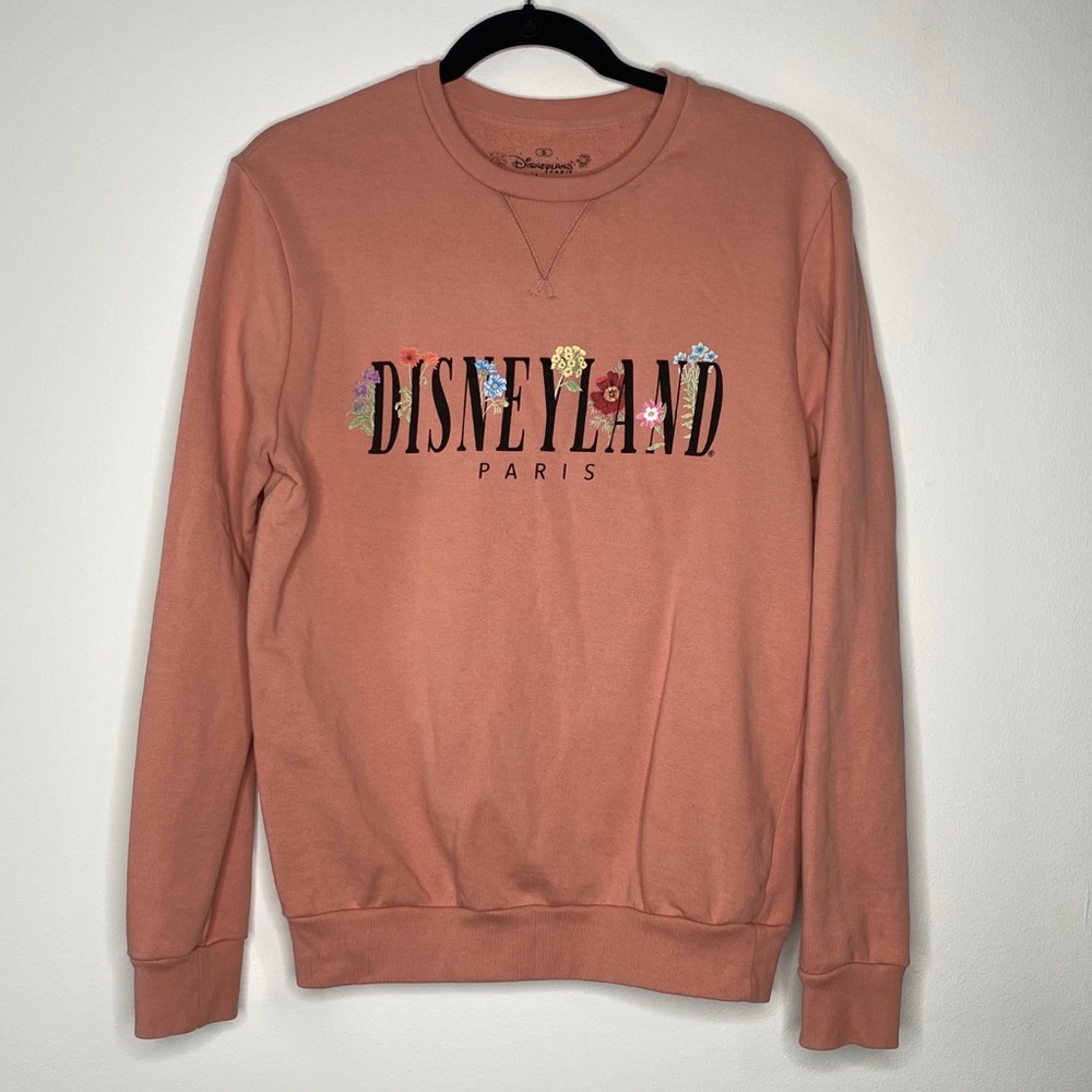 Disneyland Paris Sweatshirt pink small logo floral